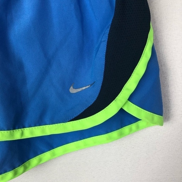 Nike Dri-Fit Stay Cool Blue & Green Running Shorts S - Picture 3 of 6